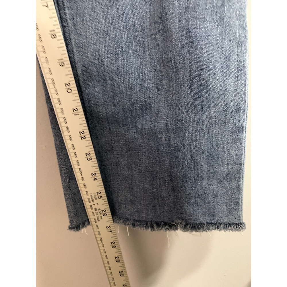 KUT From The Kloth Distressed Kelsey High Rise Ankle Flare Jeans Size 6 Blue - Picture 12 of 15
